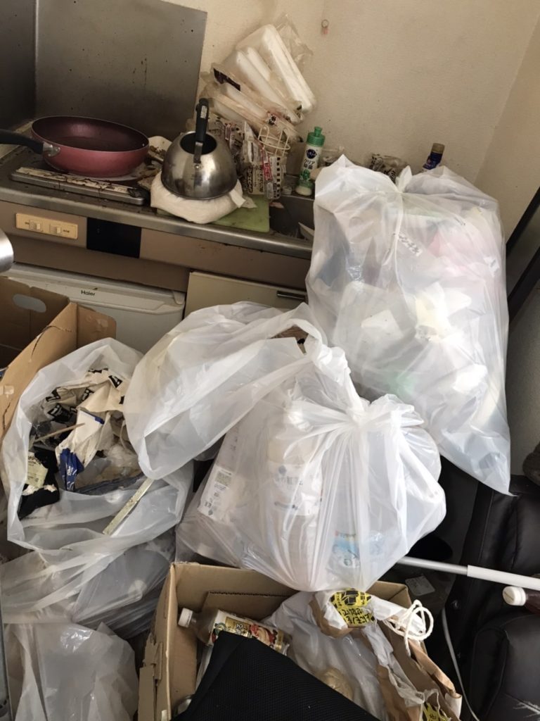 【分割払い事例】埼玉県さいたま市見沼区の捨てられなかったゴミ袋が散乱したゴミ屋敷清掃