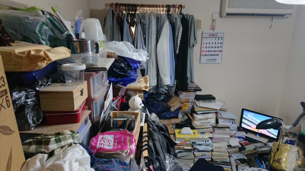 埼玉県上尾市の放置されたお部屋の不用品回収と片付け作業